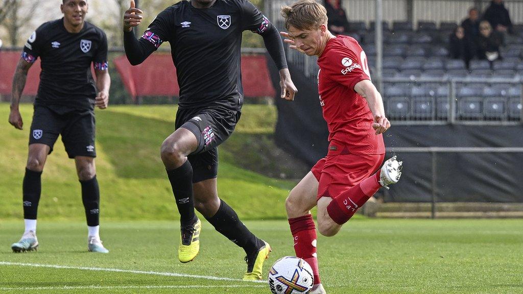 James Norris in action for Liverpool's youth side