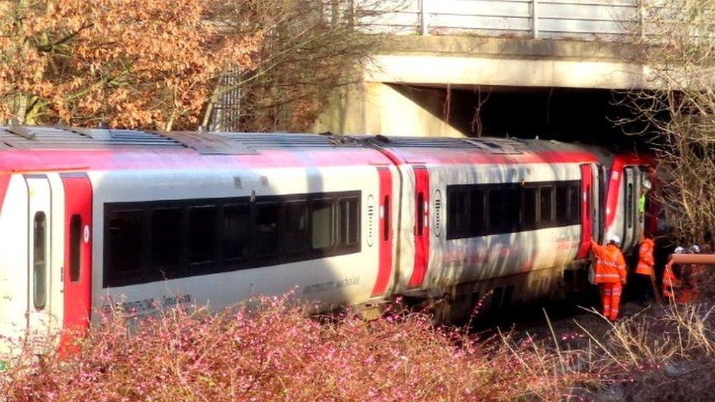 Train stopped near Wrexham