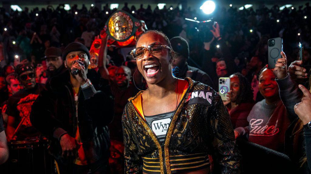 Claressa Shields before her fight against Danielle Perkins in February