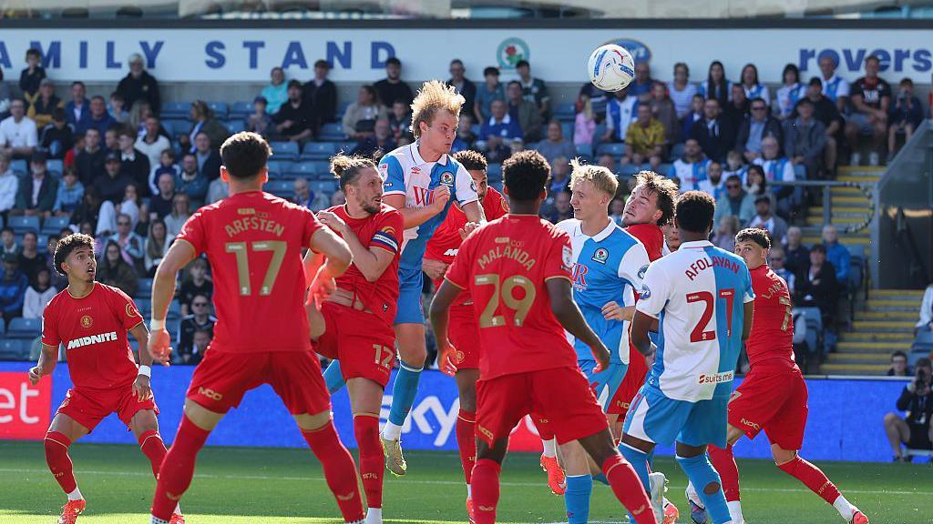Blackburn's Andri Gudjohnsen scores his side's equalising goal despite the attentions of Middlesbrough's Luke Ayling