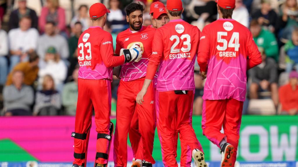 Haris Rauf and Welsh Fire celebrate a wicket