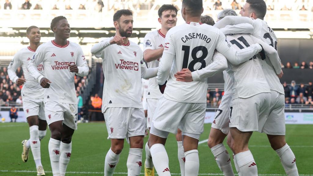 Man Utd celebrate