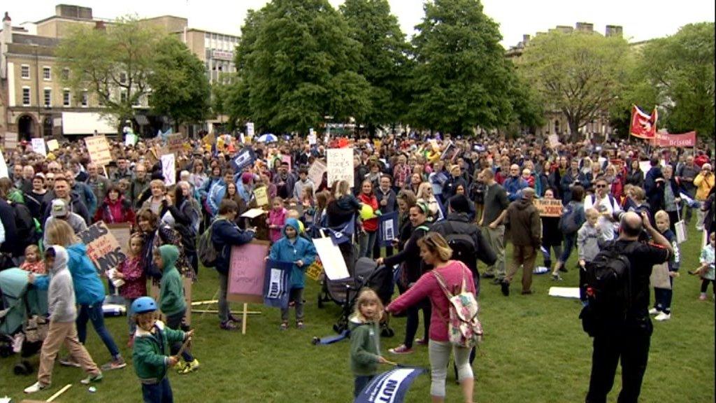 Bristol education cuts protest