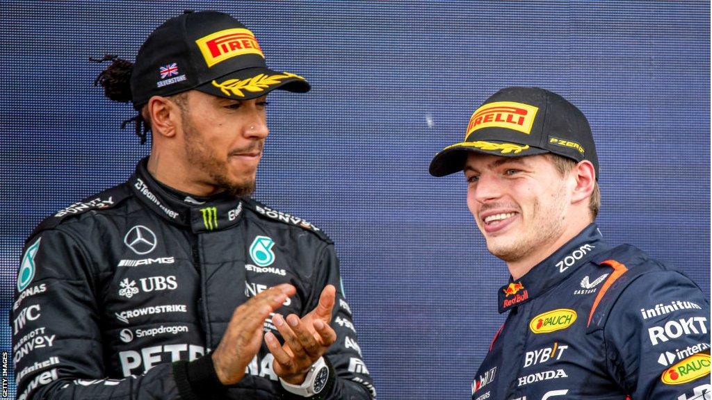 Lewis Hamilton and Max Verstappen