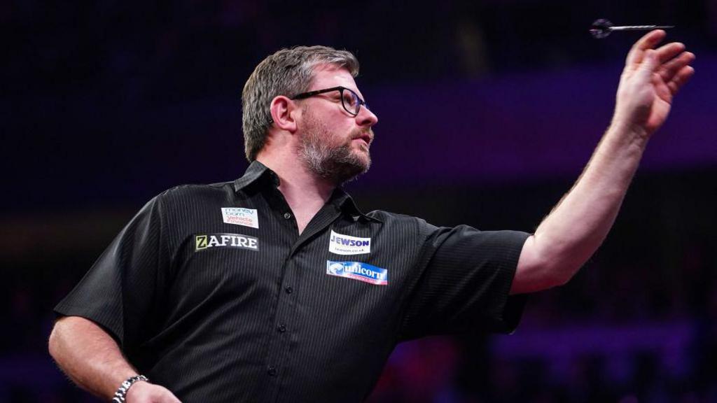 James Wade throwing a dart