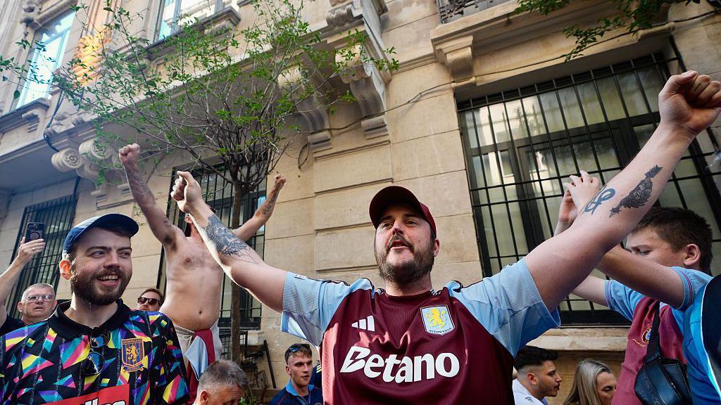 Aston Villa fans in Istanbul ahead of the Europa League final