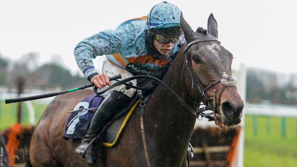 Jordan Nailor rides Beauport to victory in the Midlands Grand National