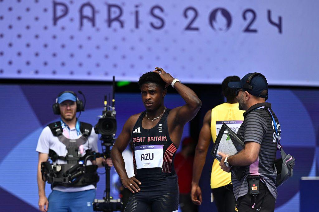 Jeremiah Azu is disqualified in Paris