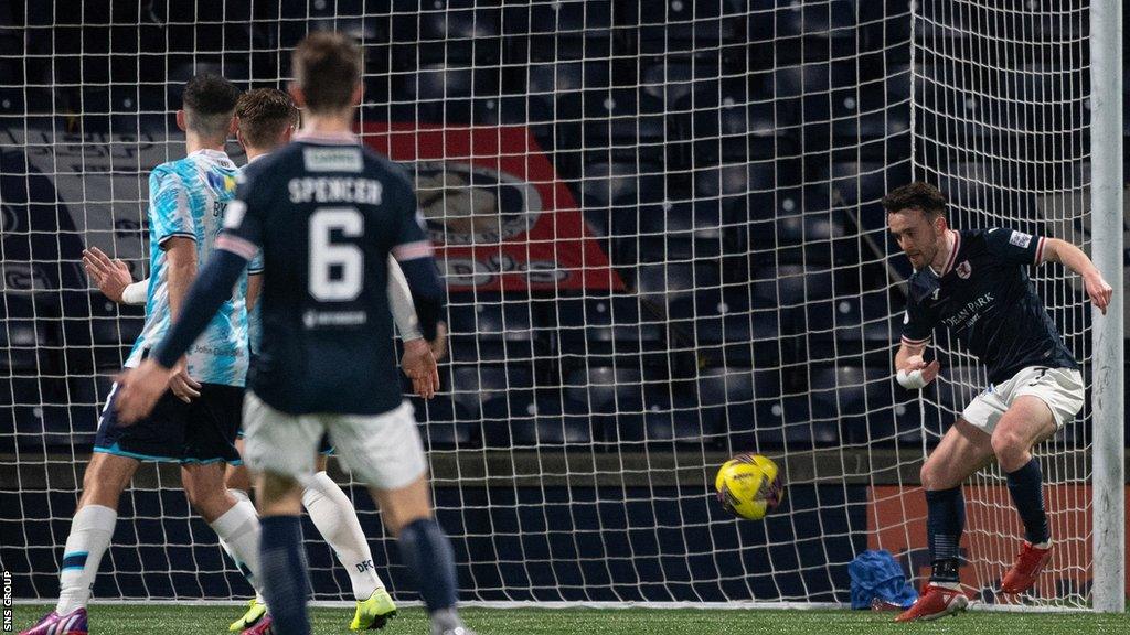 Aidan Connolly knocked Raith Rovers into a first-half lead with his 14th goal of the season