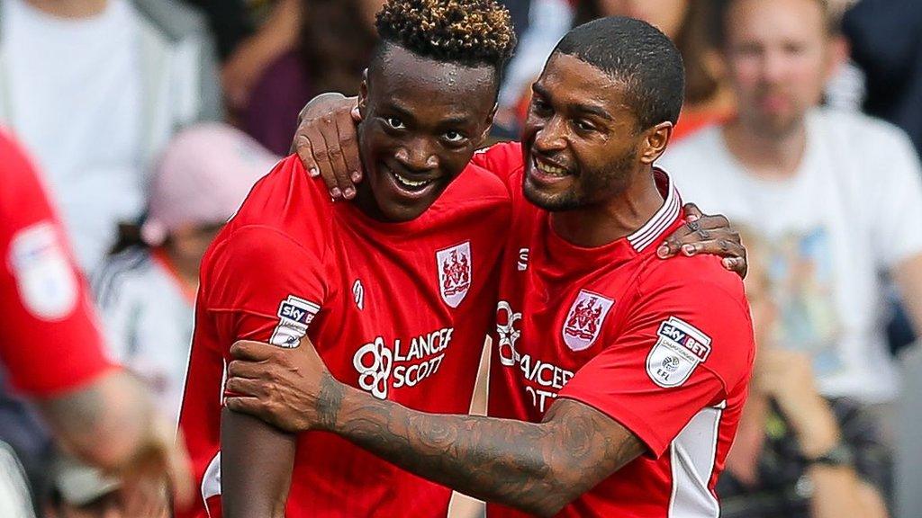 Tammy Abraham and Mark Little