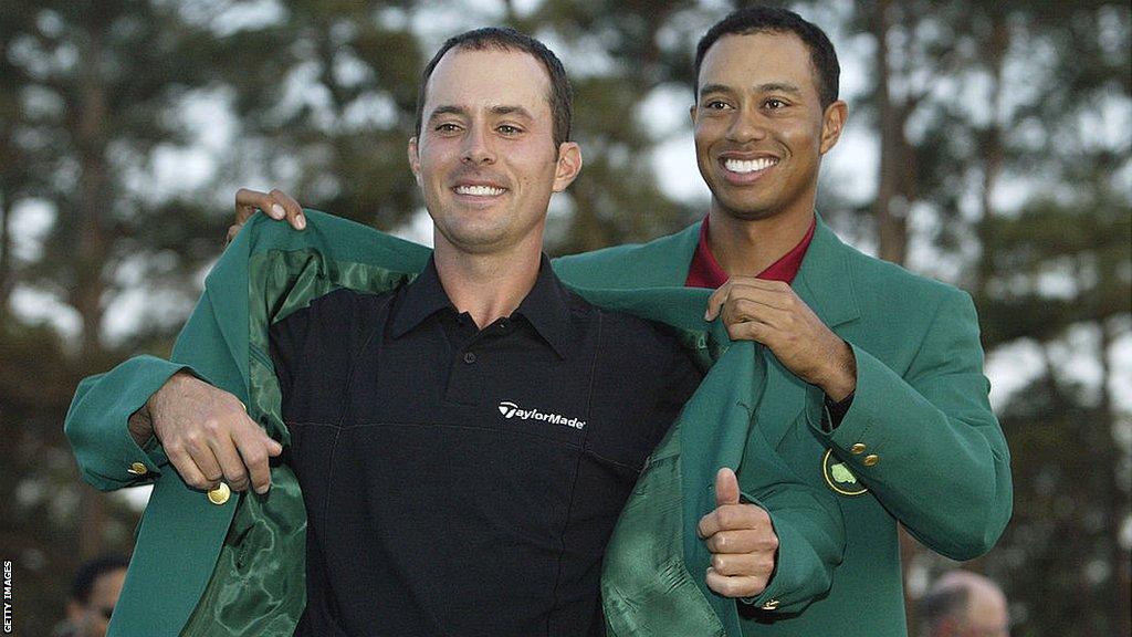 Tiger Woods and Mike Weir