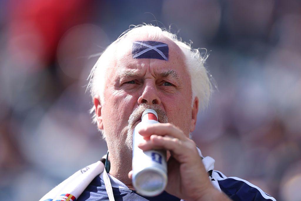 Scotland fans got into the pre-match mood