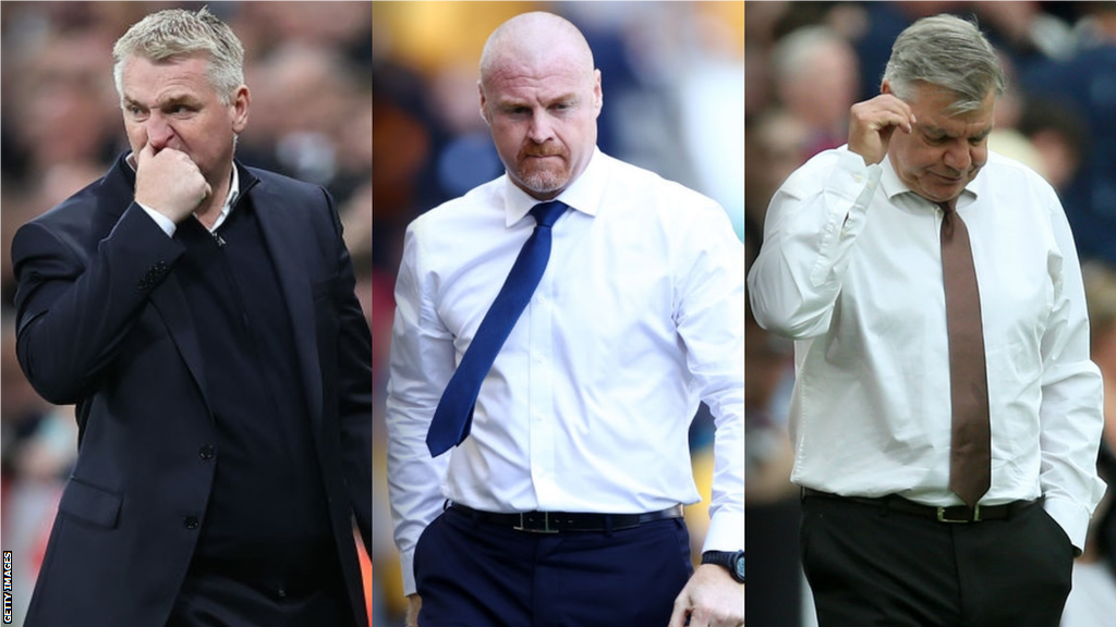 Dean Smith, Sean Dyche and Sam Allardyce