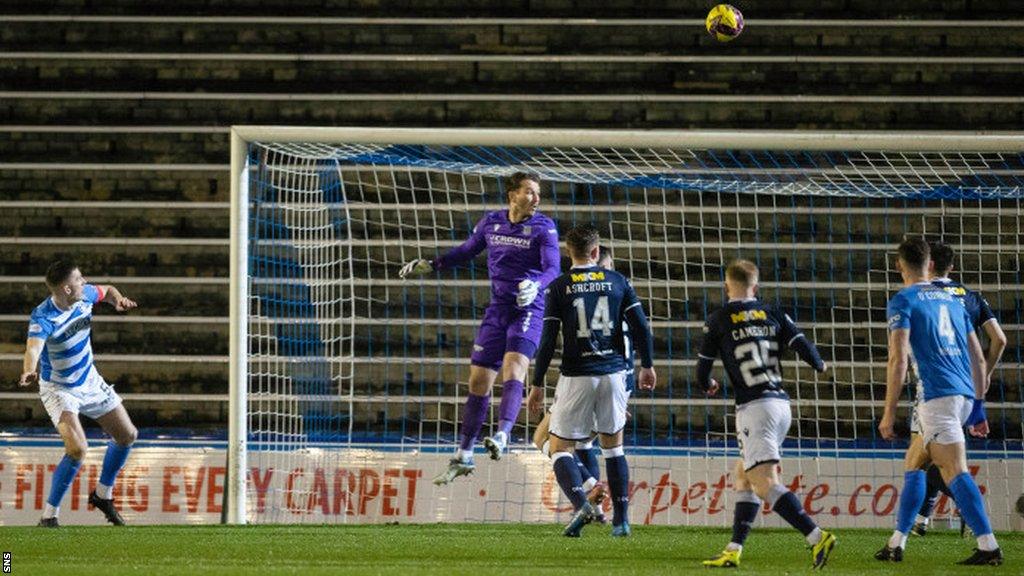 Jack Baird scores with header