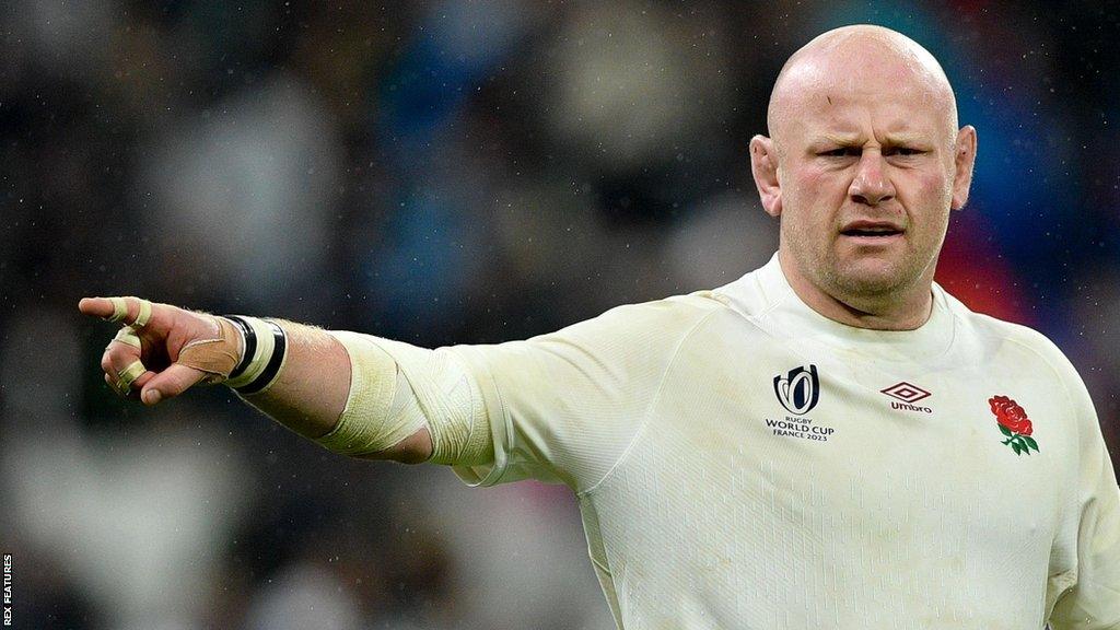 Dan Cole in action for England at the World Cup