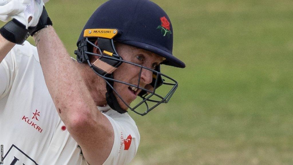 Luke Wells batting for Lancashire