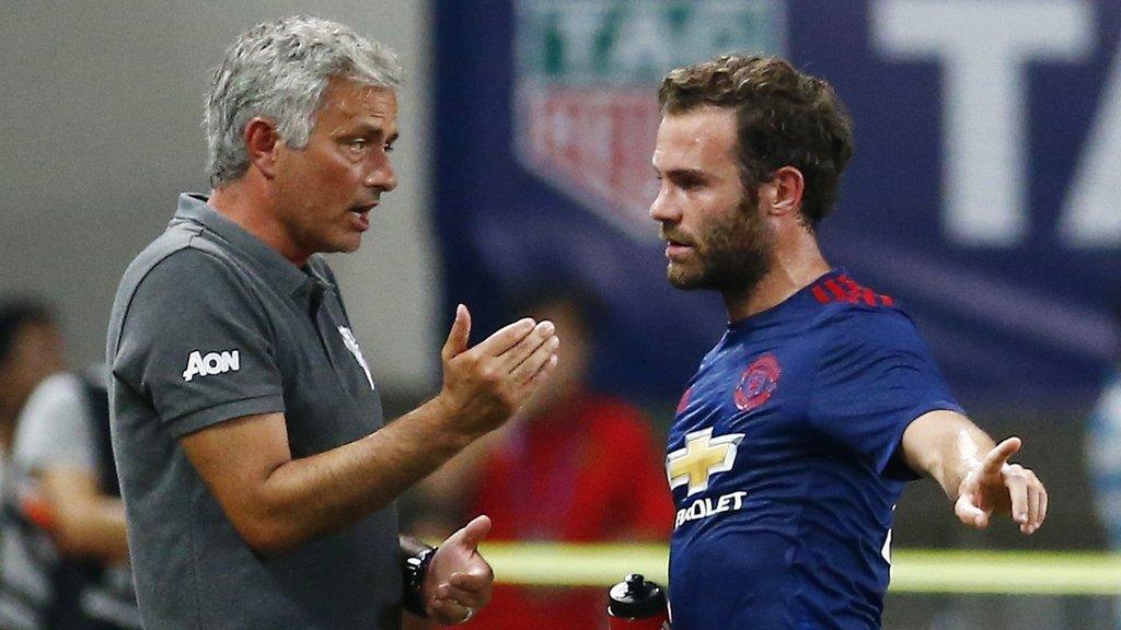 Jose Mourinho and Juan Mata