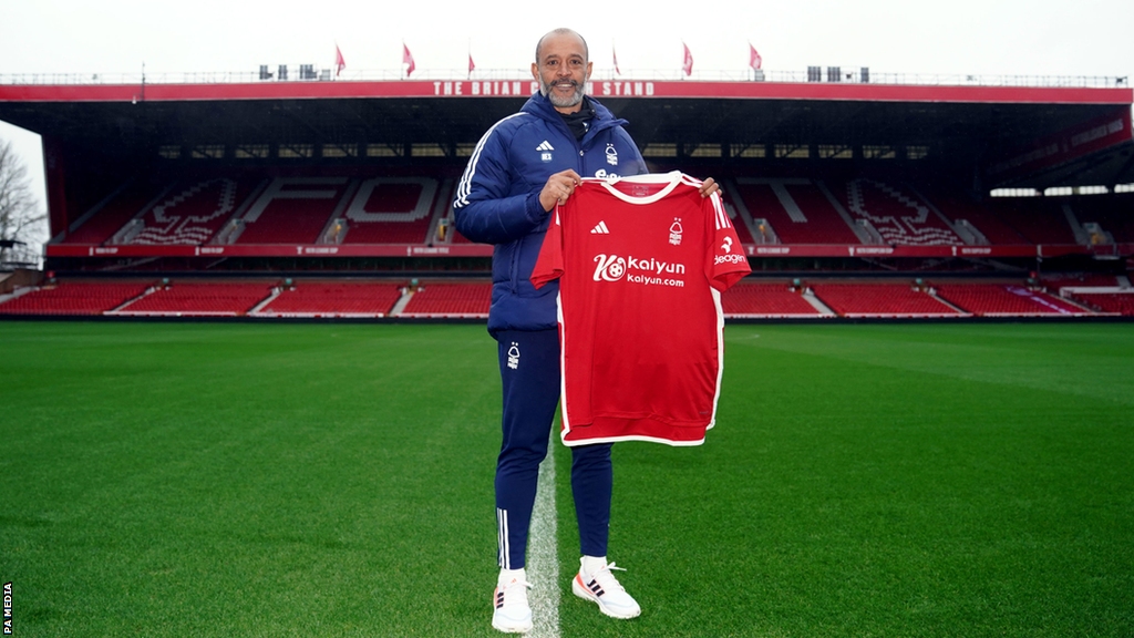 Nuno Espirito Santo at the City Ground after being named new Nottingham Forest boss