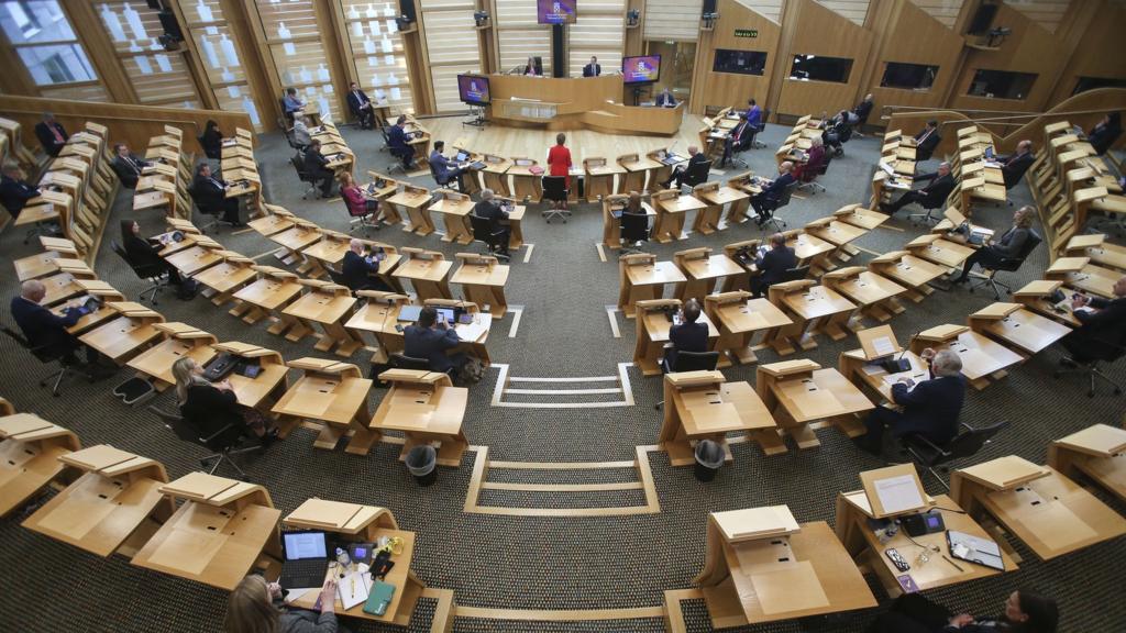 cottish First Minister Nicola Sturgeon speaks at the First Minister's Statement: Scottish Government Priorities at the Scottish Parliament Holyrood on May 26, 2021