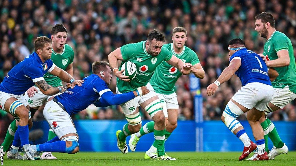 Jack Conan in action against Italy in last year's World Cup warm-up match in Dublin