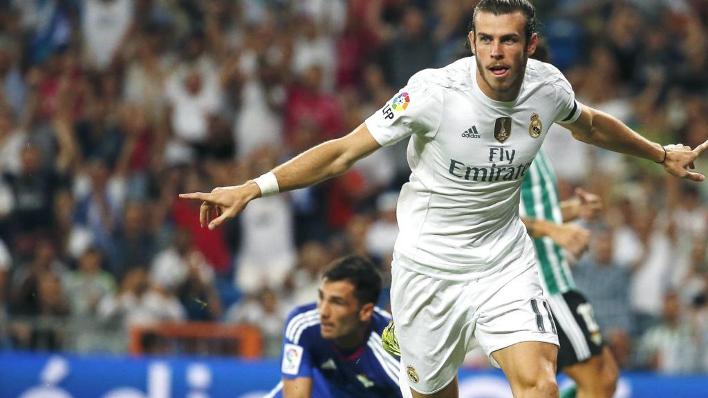 Gareth Bale celebrates