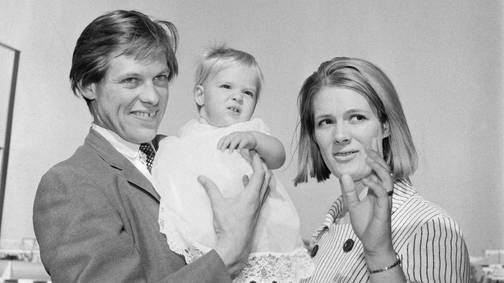 Peter and Margaret Jay with their daughter in 1966