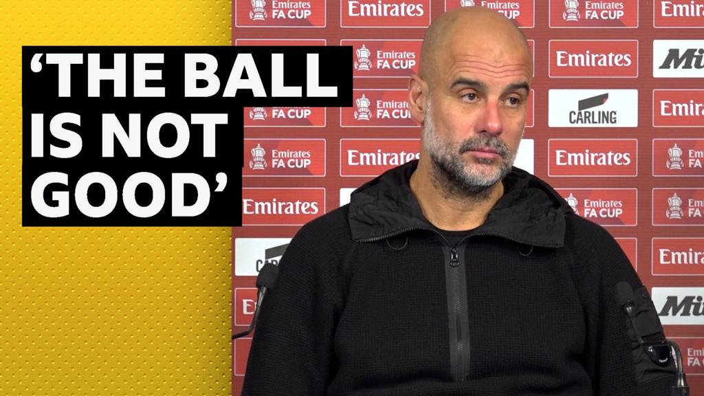 Man City manager Guardiola criticises FA Cup ball 