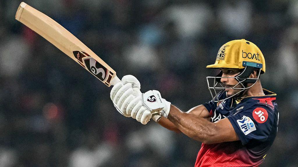 Mayank Agarwal in action with a bat