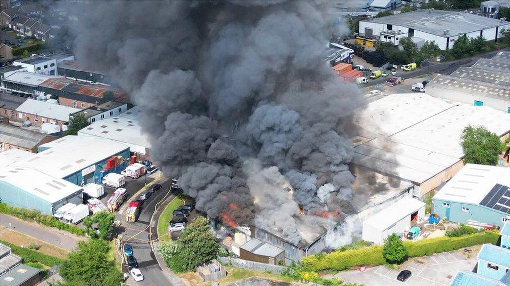 Fire in Burgess Hill