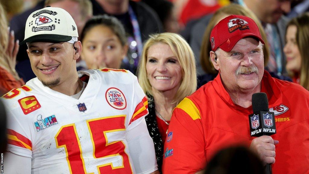 Patrick Mahomes and Andy Reid