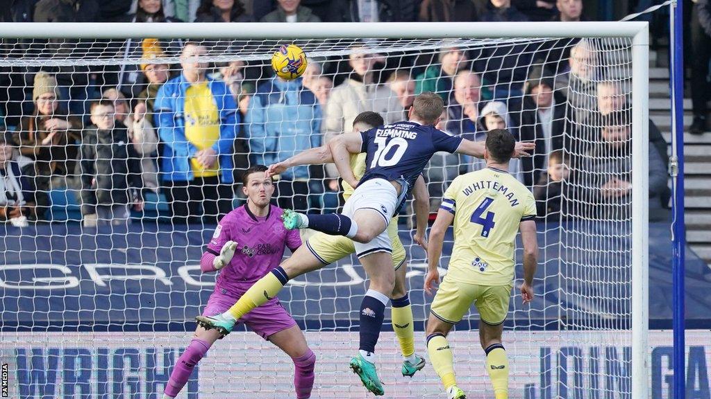 Zian Flemming scores for Millwall against Preston