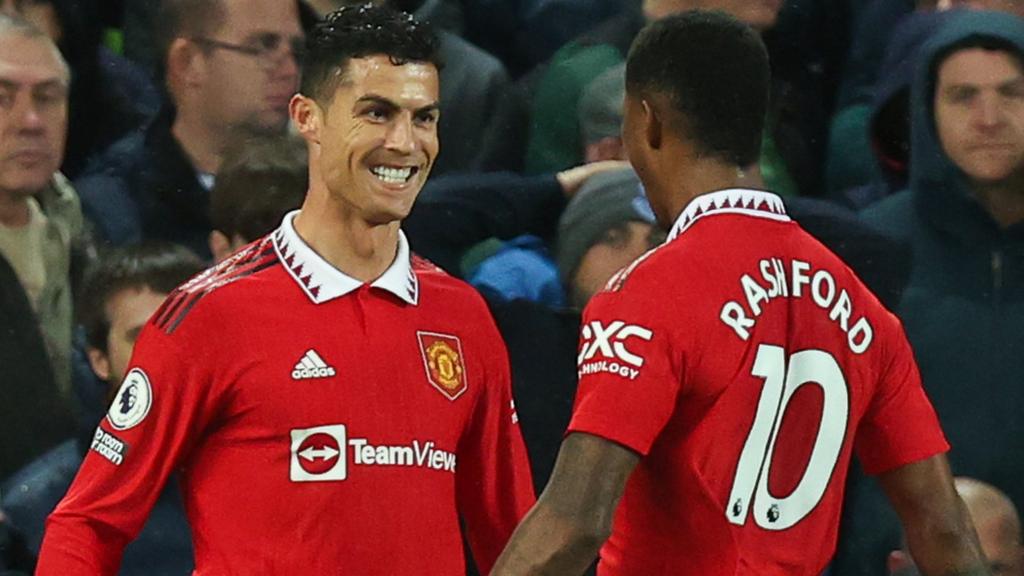 Cristiano Ronaldo (left) and Marcus Rashford (right)