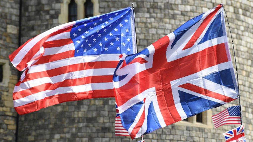 US and UK flags