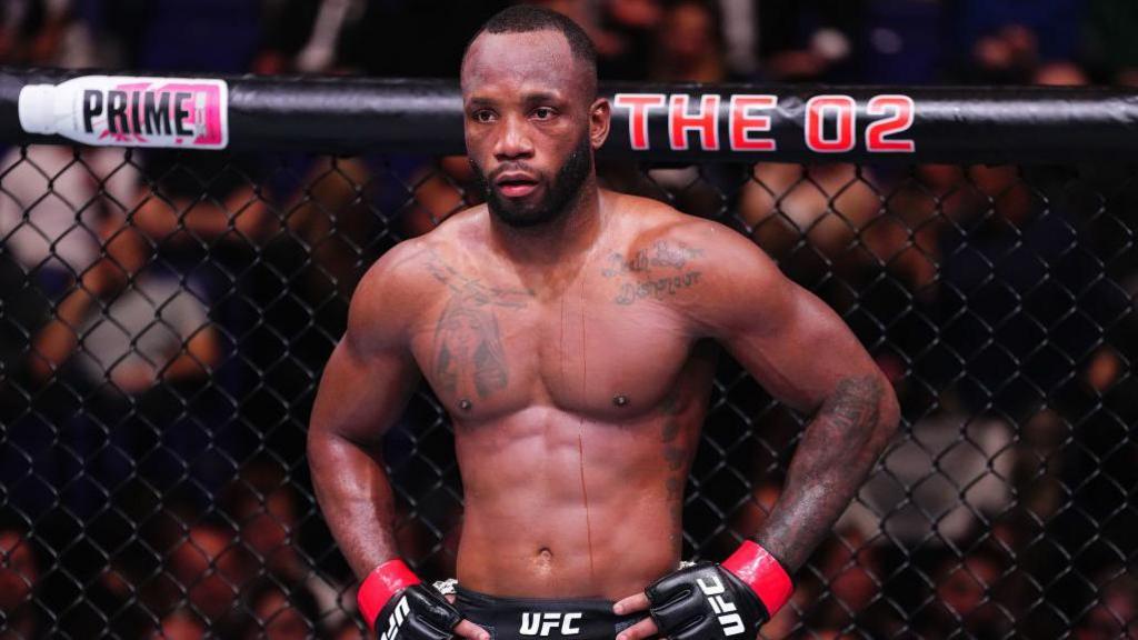 Leon Edwards looks dejected following defeat by Sean Brady at UFC London