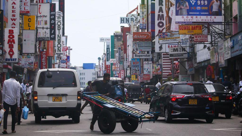 A general view of the Pettah Main Street in Colombo, Sri Lanka, On 24 March, 2023.