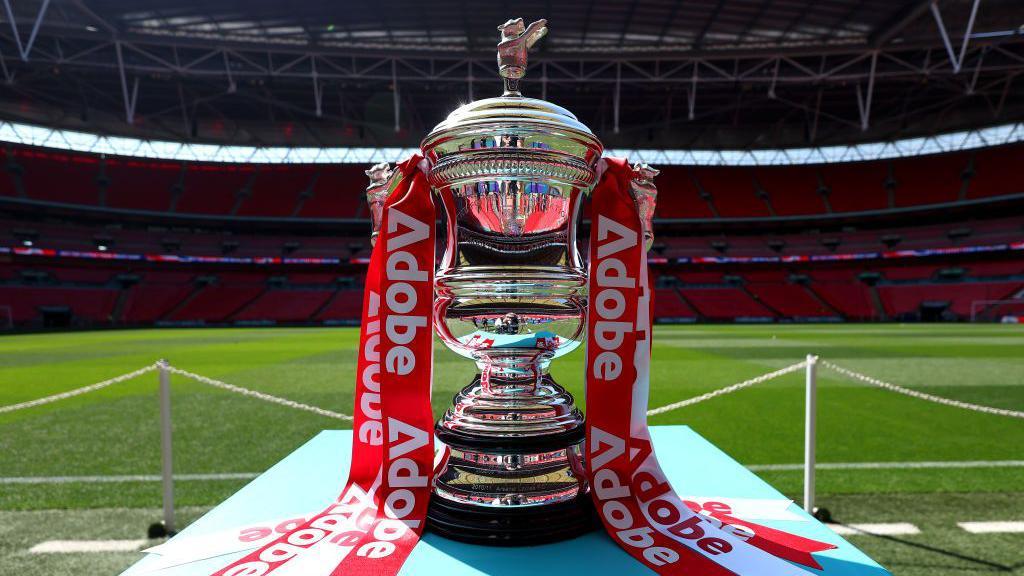 The Women's FA Cup trophy at Wembley