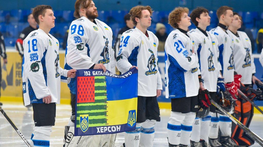 The game between Dnipro Kherson and the Belfast Giants is part of the 'Hockey Can't Stop' campaign