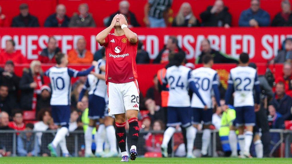 Manchester United in turmoil after conceding against Tottenham