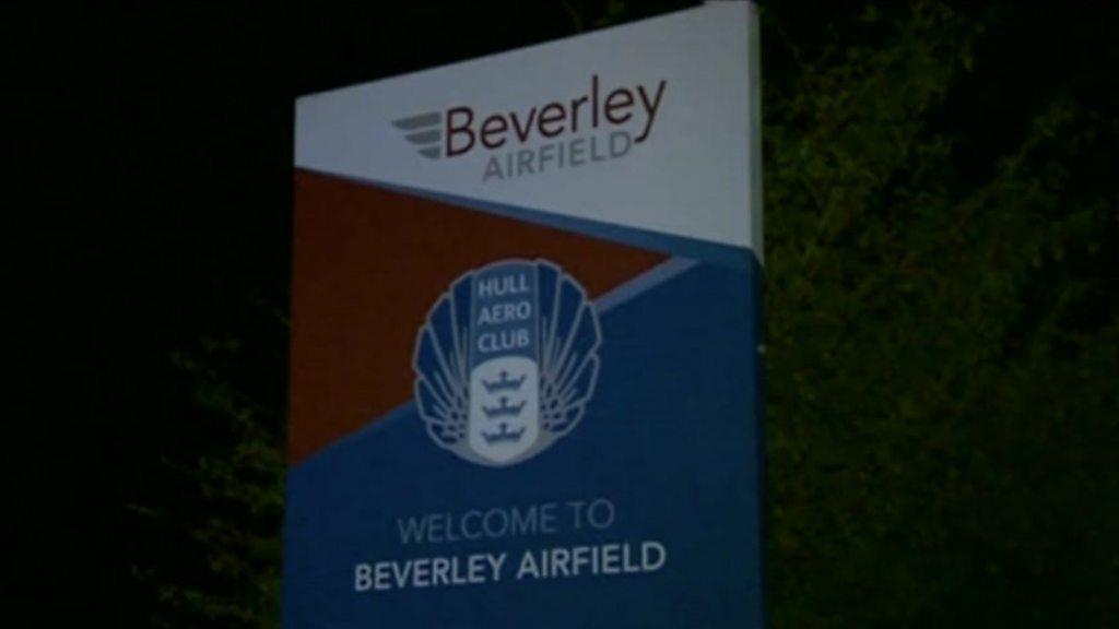 Beverley Airfield sign