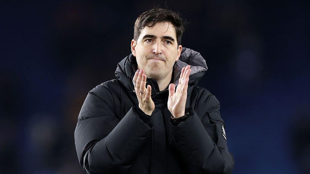 Andoni Iraola applauds the Bournemouth fans