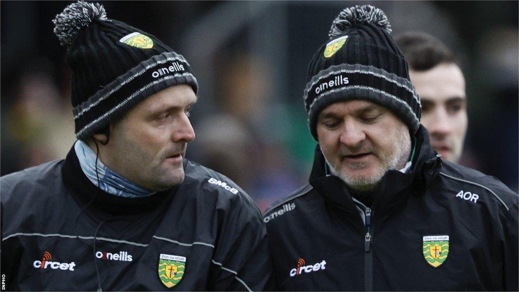 Aidan O'Rourke (right) and Paddy Bradley (left) will take charge of Donegal in Roscommon