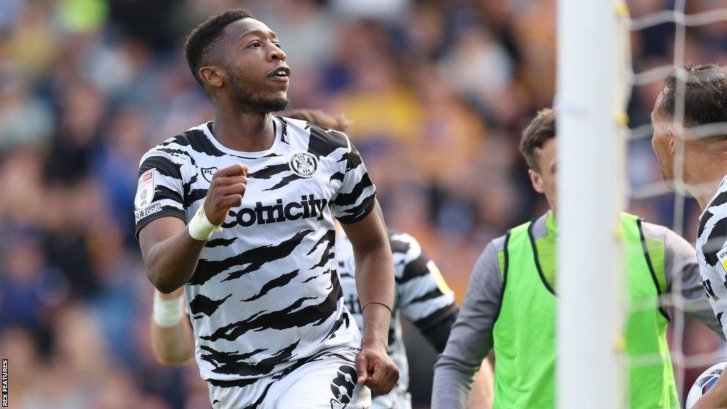 Ebou Adams helped Forest Green win promotion from League Two in 2022