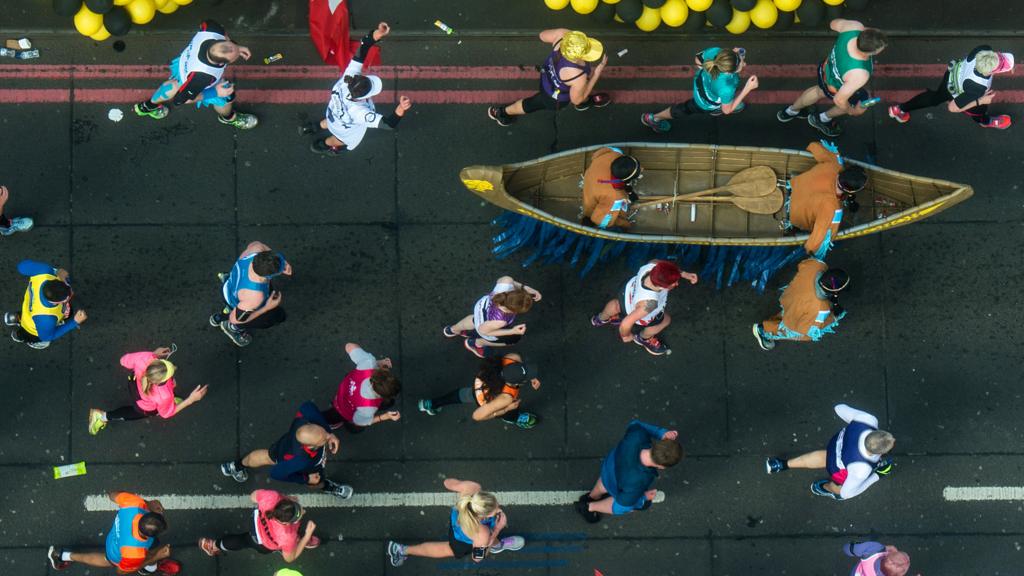 Runners in fancy dress