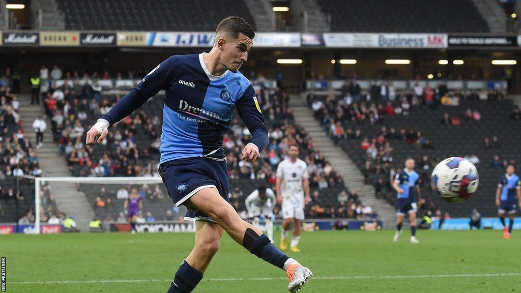 Anis Mehmeti playing for Wycombe