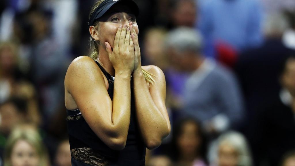 Maria Sharapova of Russia celebrates