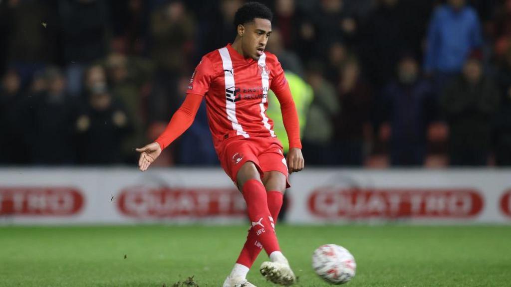 Zech Obeiro scores the winning penalty for Leyton Orient