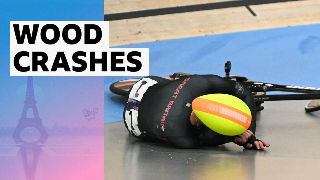 Olympics track cycling highlights Watch crash as Dutch rider hits GB's