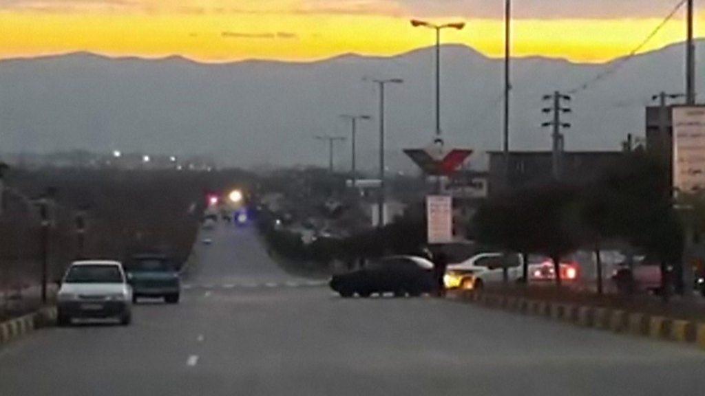 The road near Tehran where gunmen opened fire on Mohsen Fakhrizadeh