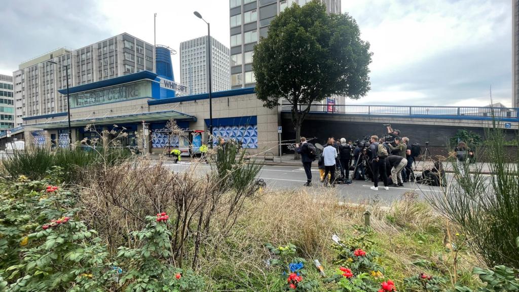 Media assemble in Wellesley Road