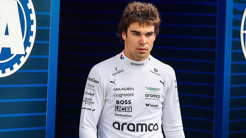 Lance Stroll in his Aston Martin clothes